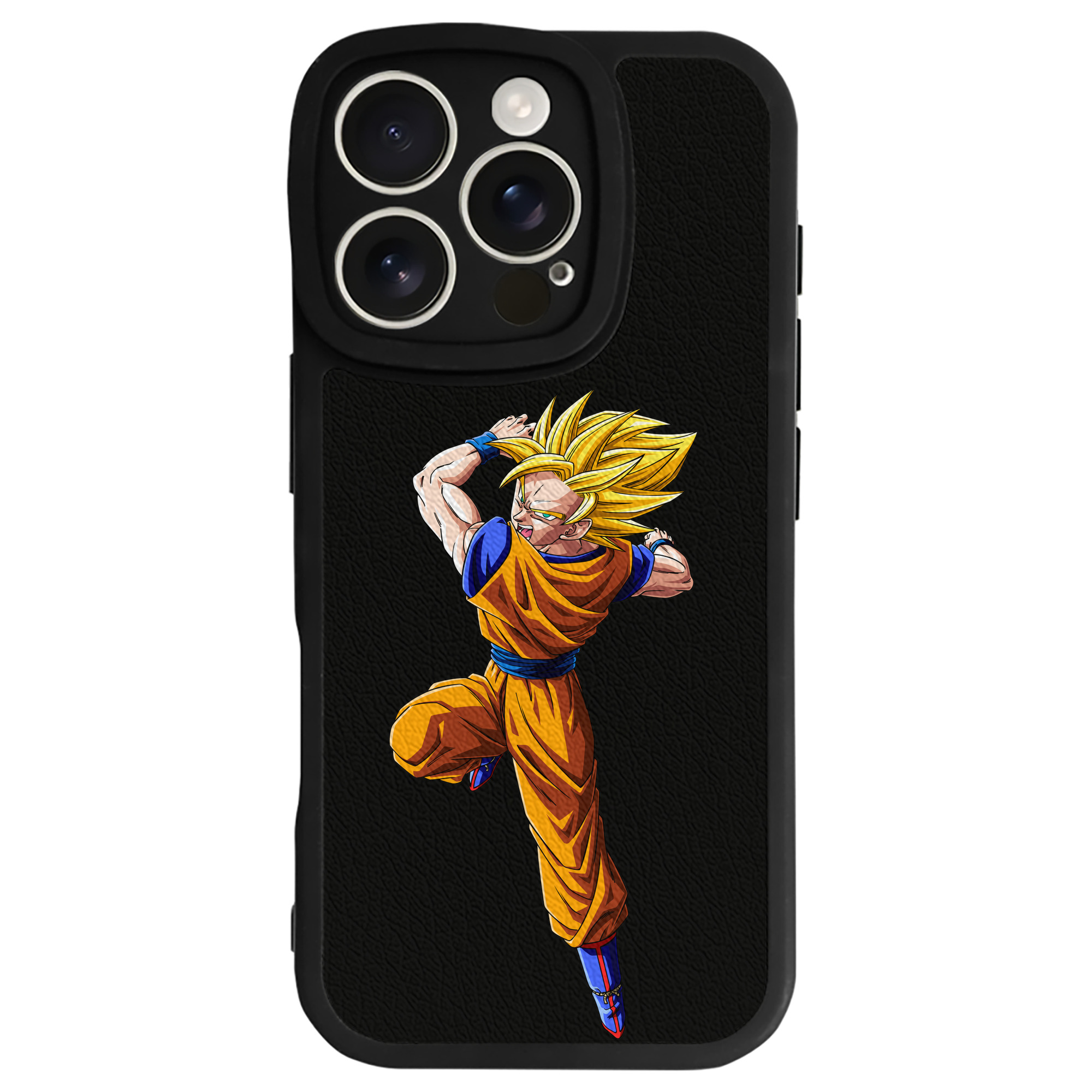 （画像用） ドラゴンボール 孫悟空（そん ごくう）Son Goku カカロット DRAGON BALL Kakarotto 【iPhone 16シリーズ対応】シリコンスマホケース（レザー調） 材質：シリコン